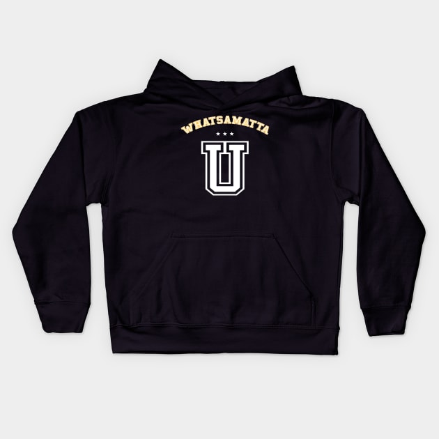 Whatsamatta U Letter Awesome Funny University Kids Hoodie by tanambos